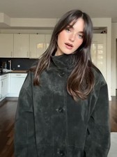 Zara 100 leather suede - suede, jacket