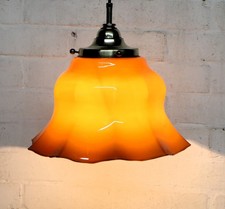 Ceiling Light A Vintage Italian Large Cased Glass Pendant 1960's - 1970's