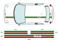 Fiat 500 Italian Flag Roof