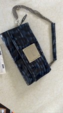 RIPANI Blue Snakeskin Embossed Patent Leather Crossbody Clutch Bag ITALY