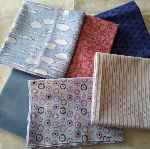 Bundle pink blue cotton - &,