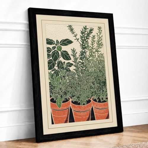 Kitchen herbs terracotta - herbs,