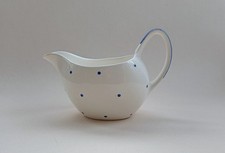 Vintage 1950s Jessie Tait Blue Domino variant cream jug. Midwinter Fashion Shape