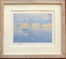 John Miller 1931-2002 Venice LTD ED hand sign number print Cornwall Hayle glazed