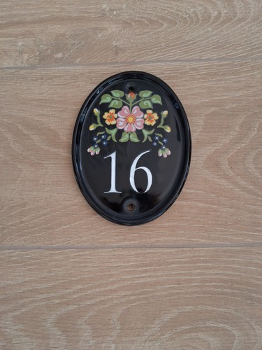 Vintage ceramic door - number, 16