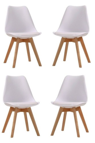 White dining chairs plastic - white,