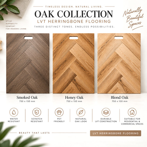 Luxury oak herringbone - oak,