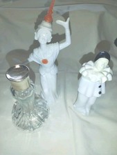 3 x vintage Avon Collectible Perfume Bottles Balinese Dancer, Pierrot Clown + 1