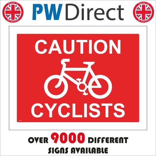 Sign caution cyclists bicycles - sign,