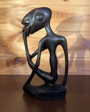 Hand Carved Wooden Shetani Styled African Blackwood Carving