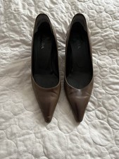 Prada Tan Kitten Heel Size 3