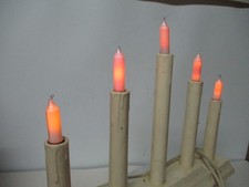 5 Vintage Paramount Electric Co FLUORESCENT CANDLE C-7 Christmas Lights