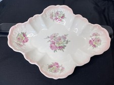 James Kent 1950's Pottery Rose Pattern Trinket Dish 20cm x 27cm.