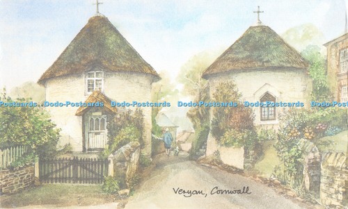 D047615 cornwall veryan town - veryan.,