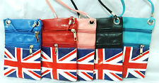 Soft Leather Like,Union Jack Travel Passport Pouch Neck/Shoulder Small Bag