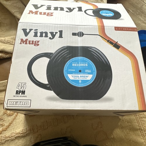 Retro vinyl record mug tea - vinyl,