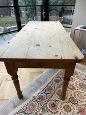 Victorian Antique Rustic Pine Kitchen Table Prep Table