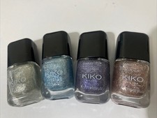Kiko Smart Fast Dry Nail Polish’s Glitter X 4 Mixed Colours 
