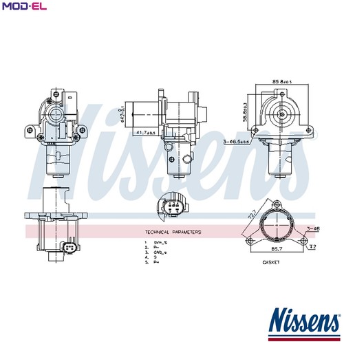 Egr valve 98183 for renault - 98183,