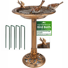 Bird Bath Freestanding Bronze