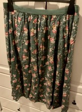 CATH KIDSTON MIDI SKIRT IN KHAKI ELASTIC WAISTBAND SIZE LARGE GREAT CONDITION.
