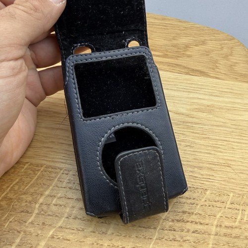 Black leather flip carry - leather, case