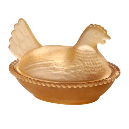 Crystal glass hen nest - crystal,