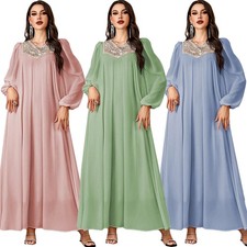 Rhinestone Abaya Dubai Kaftan