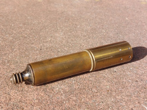 Antique brass microscope - brass,
