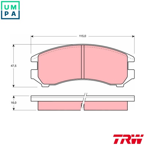 Brake pad set - pad,