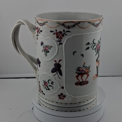 White ceramic floral - white, embossed