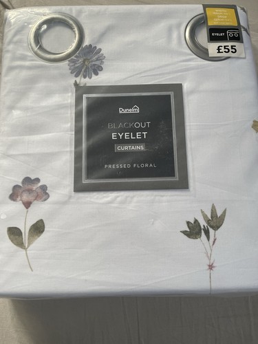 Dunelm pressed floral blackout - pressed,