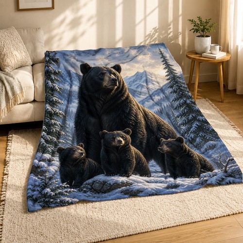 Black bear family coral - family,