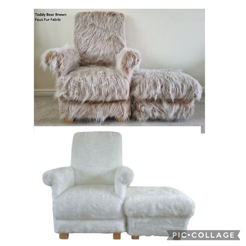 Faux fur fabric adult chair - fabric,