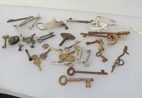 Old keys iron brass - keys, antique