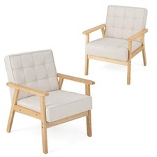 Set of 2 Modern Upholstered