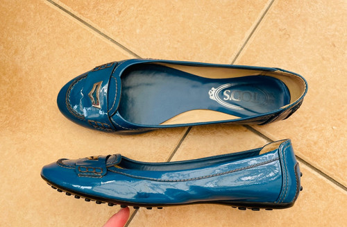 Tod azure blue patent - azure,
