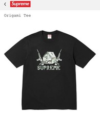 Supreme black origami tee size