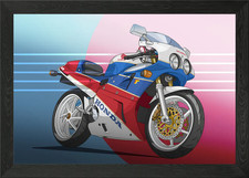 HONDA RC30 VFR750R Framed Wall