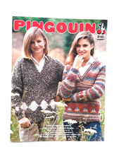 Pingouin Vintage Knitting Pattern 8145 Ladies Chunky Sweaters 34 - 40" Original