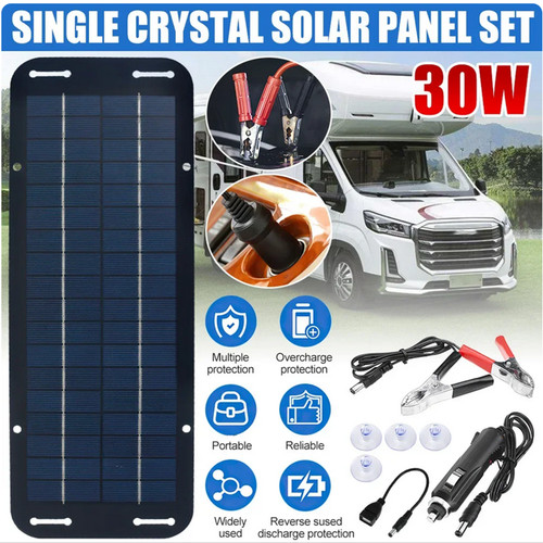 30w solar panel 12v trickle - solar,