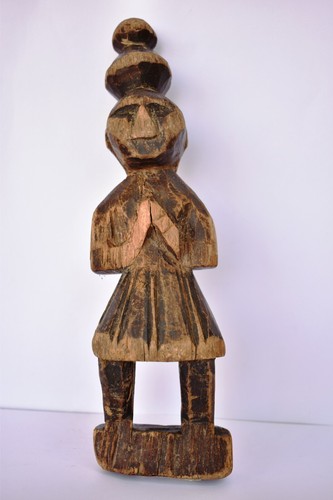 Antique wooden primitive doll - antique,