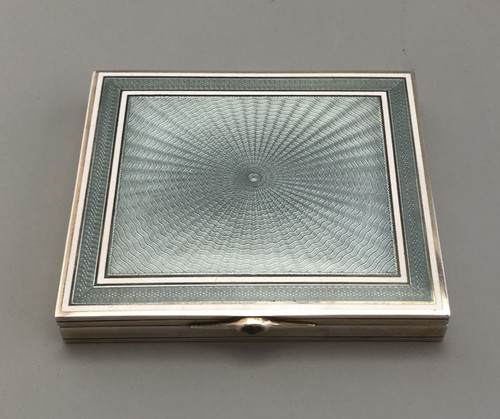 Art deco silver enamelled - &,