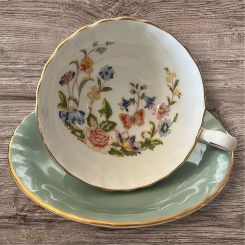 Aynsley tea cup saucer duo - aynsley,
