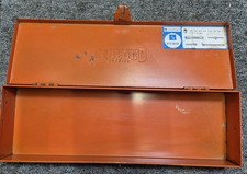 Vintage BEDFORD empty Socket socket bar Tin/tooltin/tool box -  with hinged lid