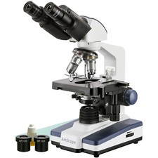 AmScope B120C 40X-2500X LED Lab Binocular Compound Microscope with 3D-Stage