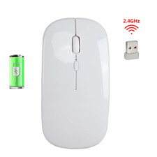 Slim Wireless Mouse Rechargeable Optical Silent Mice USB For PC Laptop UK