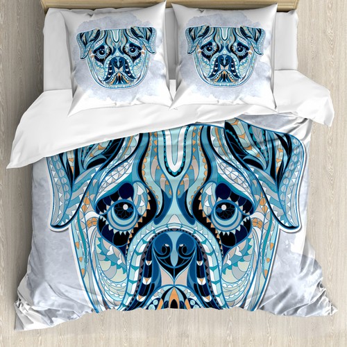 Pug duvet cover pattern - pug,