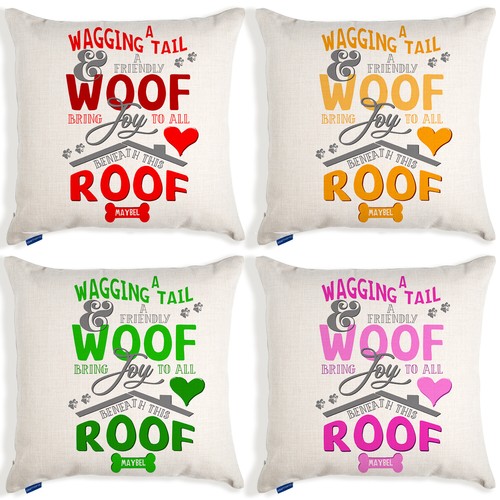 Personalised dog cushion - personalised,