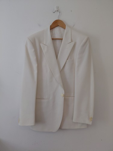 Vintage cream tuxedo blazer - blazer, 40
